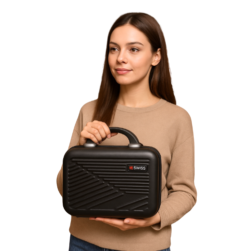 Swiss Black Hard Case Travel Bag – Durable & Stylish Carrying Case