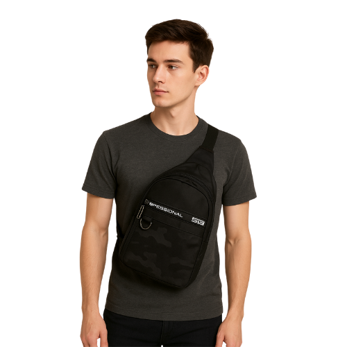 Trendy Black Crossbody Sling Bag for men – Casual & Stylish